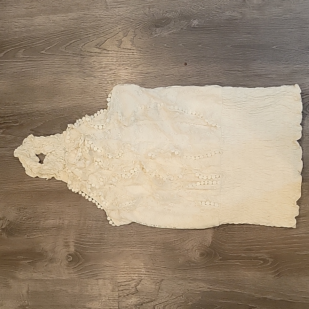 Cream lace halter top